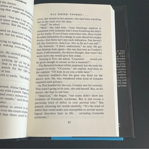 Star Trek Next Generation All Good Things Friedman First Edition 1994 - Picture 11 of 12